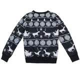 Women Christmas Elk Snowflake Long Sleeve Pullover Sweatshirt Blouse Clothes