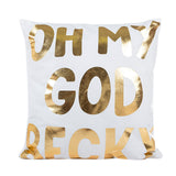 Gold Foil Printing Pillow Case Sofa Waist Throw Cushion Cover Home Decor