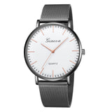 GENEVA Womens Classic Quartz Stainless Steel Wrist Watch Bracelet Watches