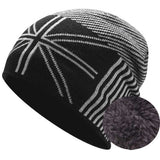 Wool Skullie Beanie Hat With Fleece Men Winter Knitted Hats Fashion Women Slouchy Beanies Cap Outdoor Warm Wool Soft Knit Caps