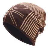 Wool Skullie Beanie Hat With Fleece Men Winter Knitted Hats Fashion Women Slouchy Beanies Cap Outdoor Warm Wool Soft Knit Caps